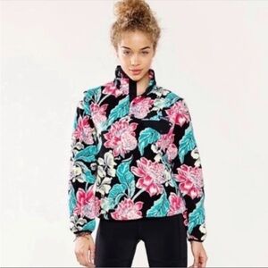 Patagonia Women's Synchilla Monoa Floral Hawaiian T-Snap Fleece Pullover